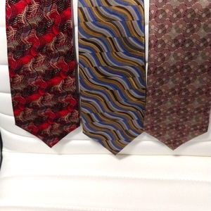 All Crazy Horse Men's Neck Dress Ties lot of 3 all 57 inch 100 % Silk Good Deal
